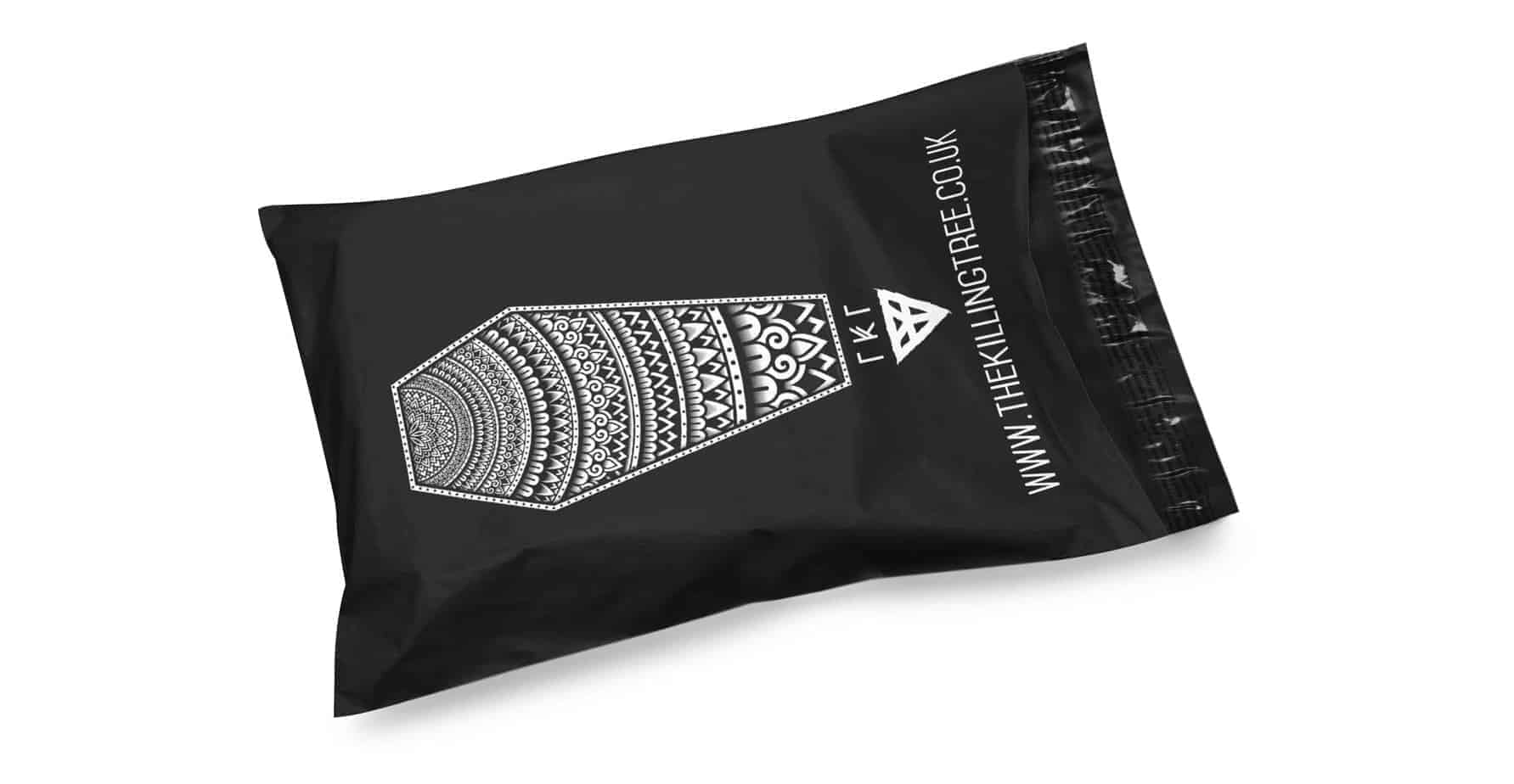 Black Custom Printed Mailing Bag