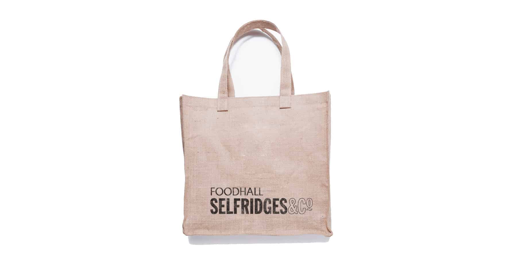 Selfridges Printed Jute Bags / Custom Eco Bags