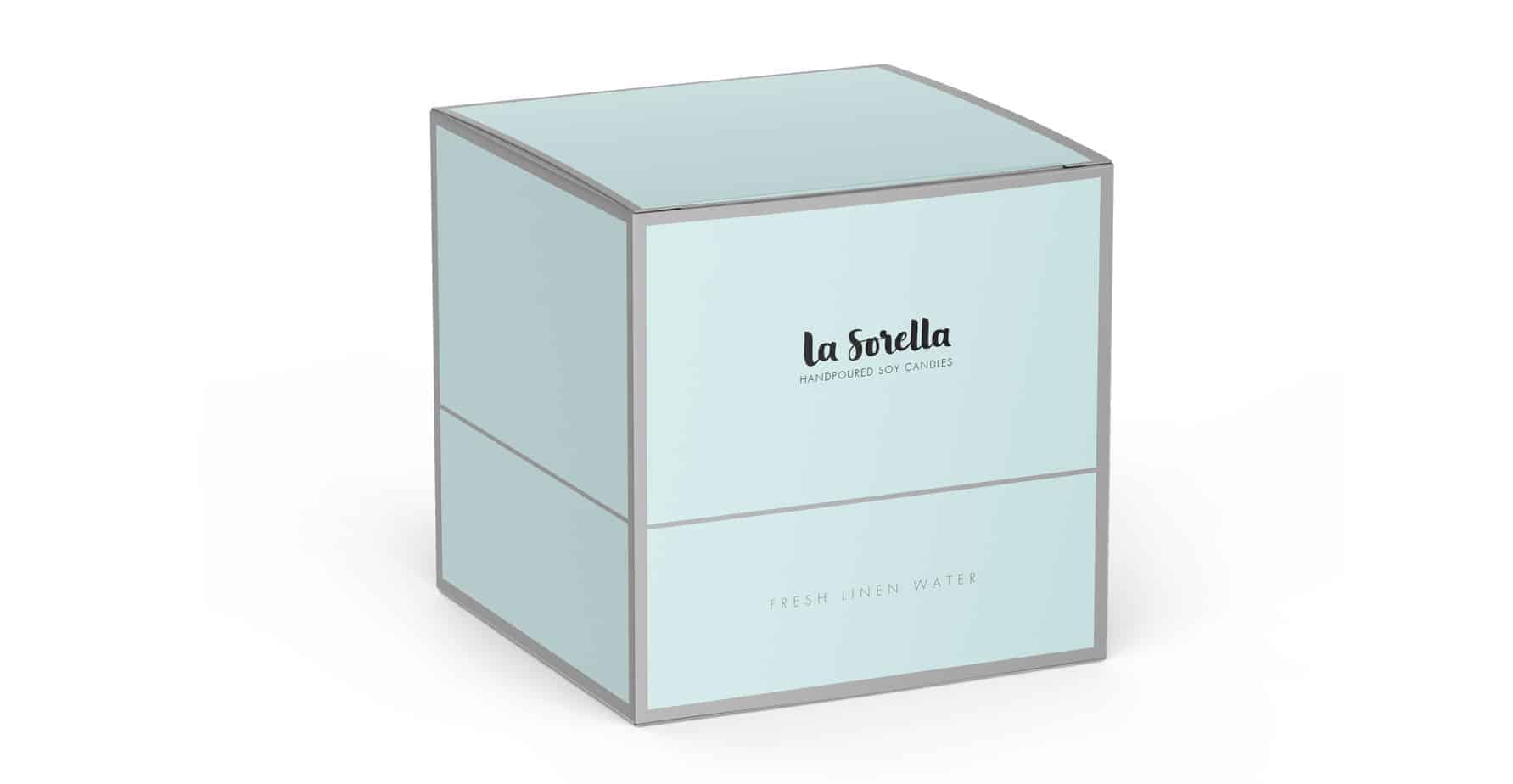 Blue Grey Printed Candle Boxes / Custom Candle Boxes